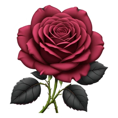 Create black rose emoji sticker
