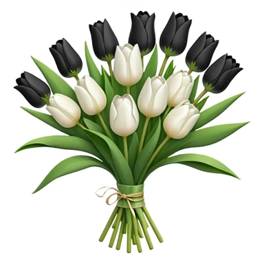 white tulip flower bouquet  sticker