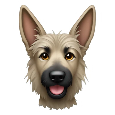 Berger Picard with pointy ears black sticker