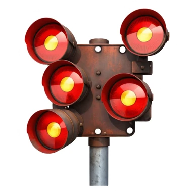 Railroad crossing light sticker