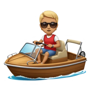 Driving boat with feet sticker