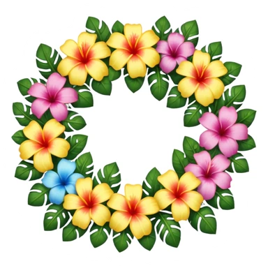 Hawaiian lei sticker