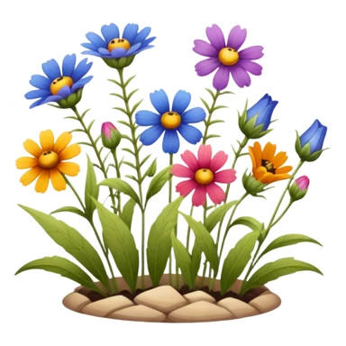 Vintage wildflowers  sticker