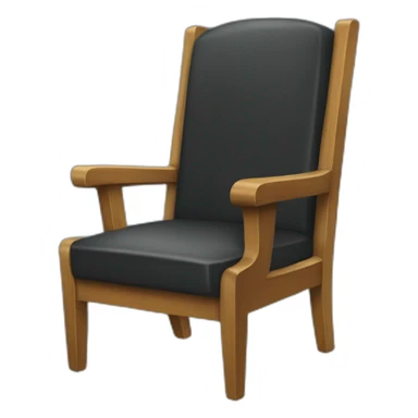 teacher's armchair with a blackboard behind sticker