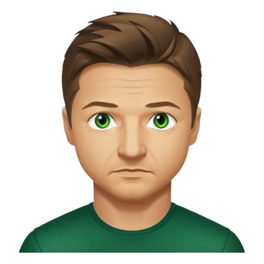 Jeremy Renner with green eyes sticker