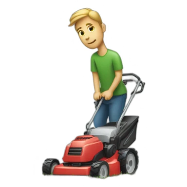 Lawn mower sticker