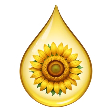 sunflower oil droplet sticker