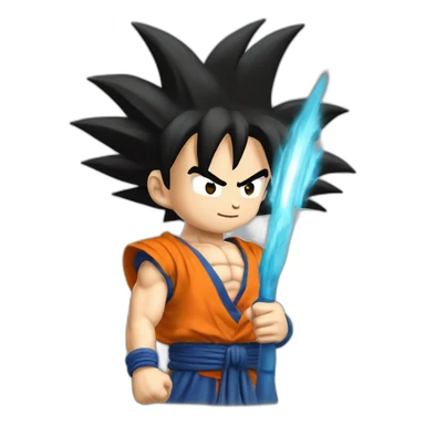 Goku haciendo una peineta sticker