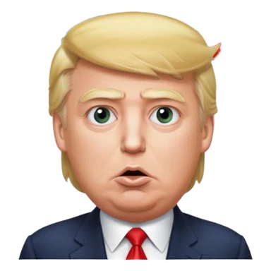 Trump  qui dit des gros mots dans une bulle et qui dit tg  sticker