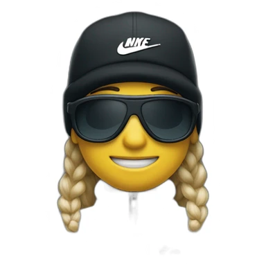 Un garçon blanc qui porte das lunettes de ski, il a les cheveux noirs, un survetement de lacoste et une casquette nike sticker