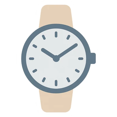 watch, flat color icon, clean, contemporary sticker