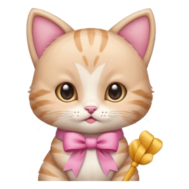 Baby cat have🎀and like pinterest drawing soft and cutie sticker