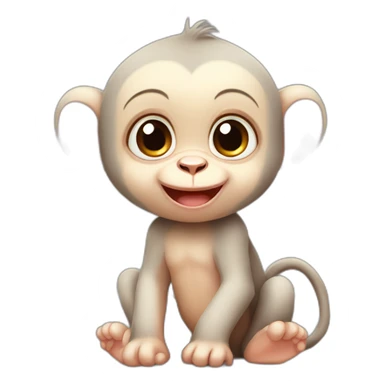 cute baby monkey sticker