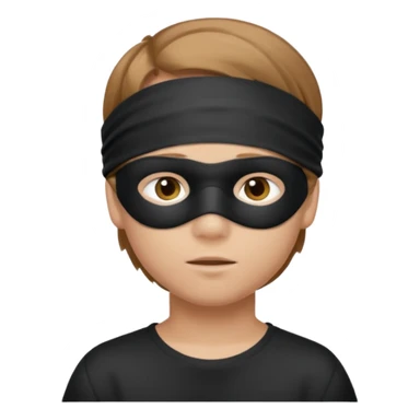 The boy is blindfolded sticker