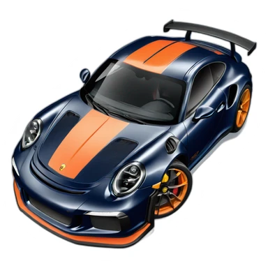 porsche 911 gt3 rs navy blue sticker