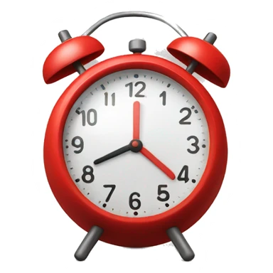 red alarm clock ringing sticker