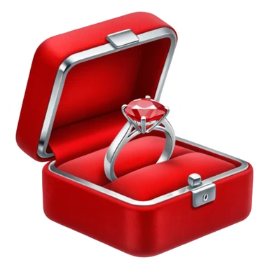diamond ring in a red box sticker