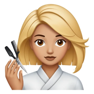 Hairstylist coloring hair sticker