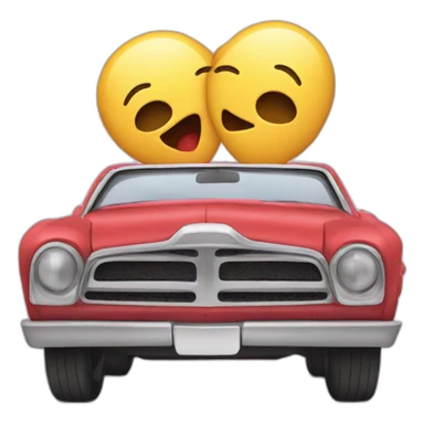 Car hug heart sticker