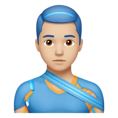 shoulder with kinesio tape (physiotherapy) just around sjoulder sticker