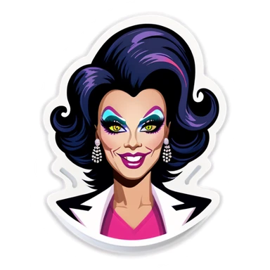 Famous oil tycoon drag queen  sticker