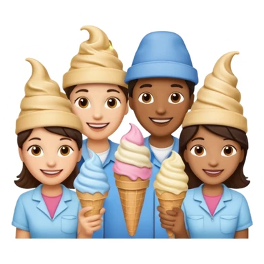 Hat-wearing ice cream vendors sticker