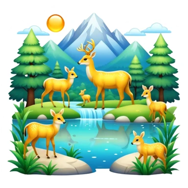  Glorious Shiny Sparkly Scenic Scenery Deco Wildlife sticker
