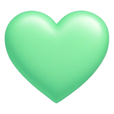 Pastel heart green sticker