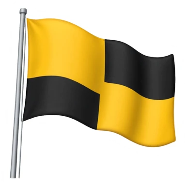 Flag tricolour up to down black yellow and white sticker