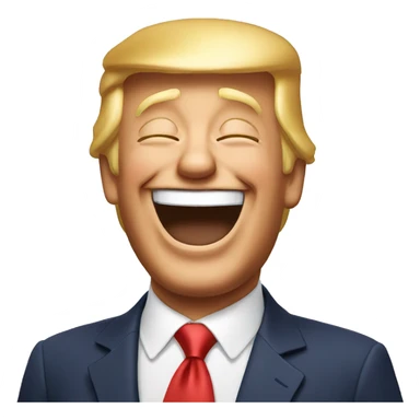 Donald Trump laughing sticker