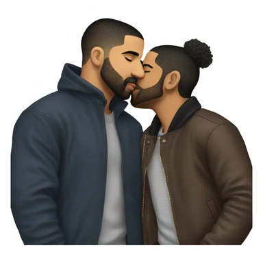 Drake kissing sticker