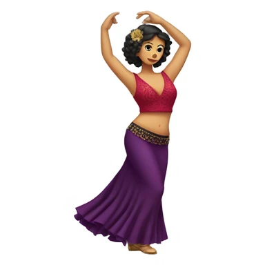 belly flamenco dancer sticker