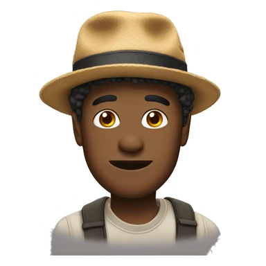 Reggie wearing a hat sticker