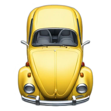 vw beetle from above sticker