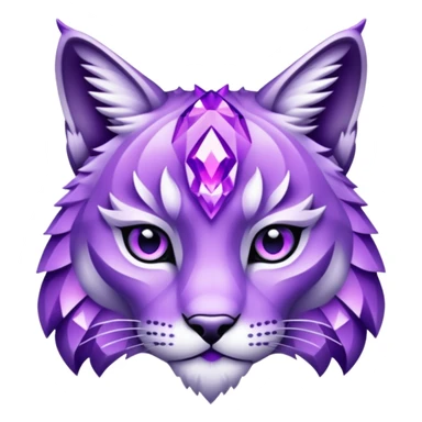Lynx made of crystals that's purple sticker