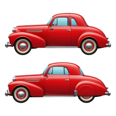 classic red car sticker