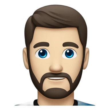 Handsome white man from Star Trek with Blue eyes and short brown hair and black beard startrek sticker