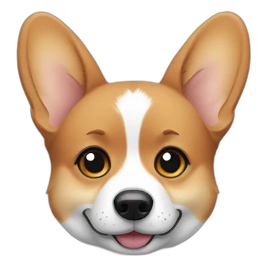 black and tan corgi face with tears sticker