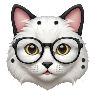 white and balck cat with with rapper popcorn with opticals sticker