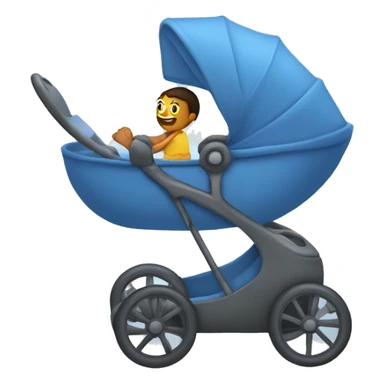 a dyno pushing a stroller sticker