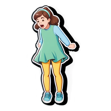 Girl farting sticker