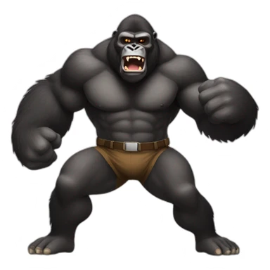 Buff Gorilla defeating Adolf Hitler sticker