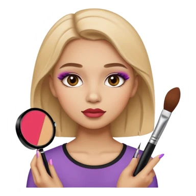 Makyaj yapan kız sticker