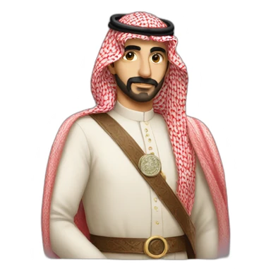 Saudi arabia prince red semagh sticker