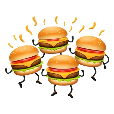 Cheeseburgers all dancing  sticker