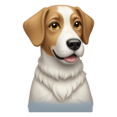 Dog in the winter sticker