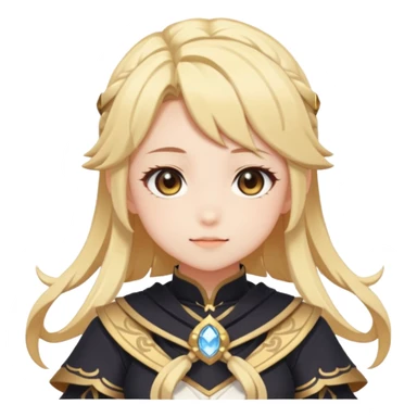 Cute Lumine from Genshin Impact in Photorealistic Hoyoverse Anime Style  sticker