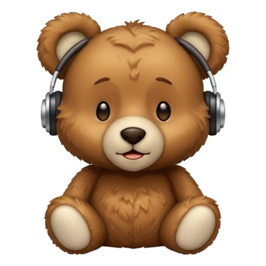 Teddy bear listening to Sinatra  sticker
