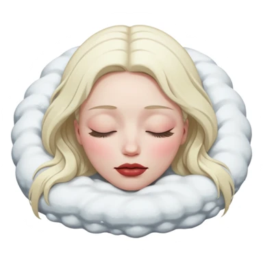 Frozen person dead in snow with close eyes  sticker