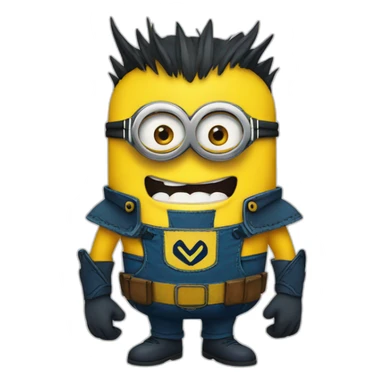 minions con mascara de wolverine sticker